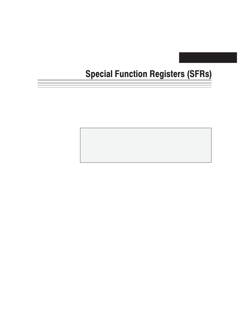 Special function registers (sfrs), Chapter 3 | Texas Instruments MSC1210 User Manual | Page 37 / 324