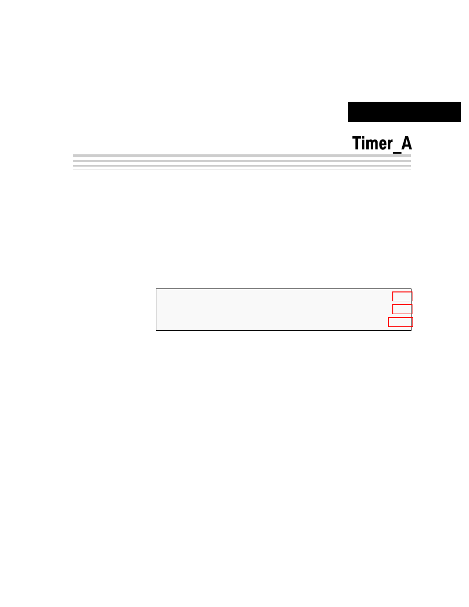 Chapter 12: timer_a, Timer_a, Chapter 12 | Texas Instruments MSP430x4xx User Manual | Page 210 / 512