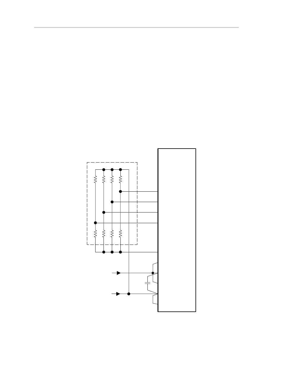 7 using the scan if with resistive sensors, Figure 24−18. resistive sensor connections | Texas Instruments MSP430x4xx User Manual | Page 492 / 512