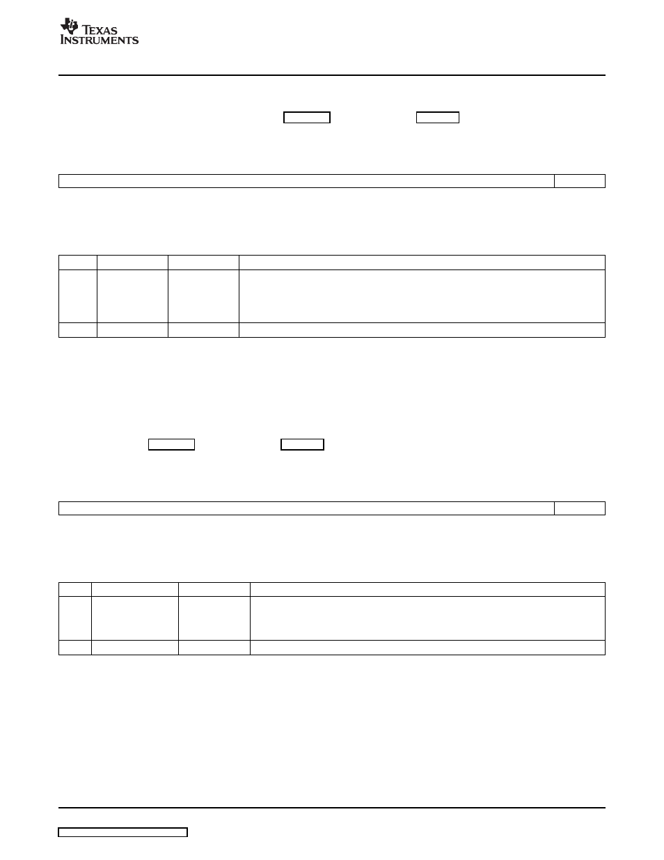 9 receive address map size 1 register (rams1), 10 receive address map offset 1 register (ramo1), Rams1) | Descriptions, Section 3.9, Section 3.10 | Texas Instruments SPRU938B User Manual | Page 33 / 48