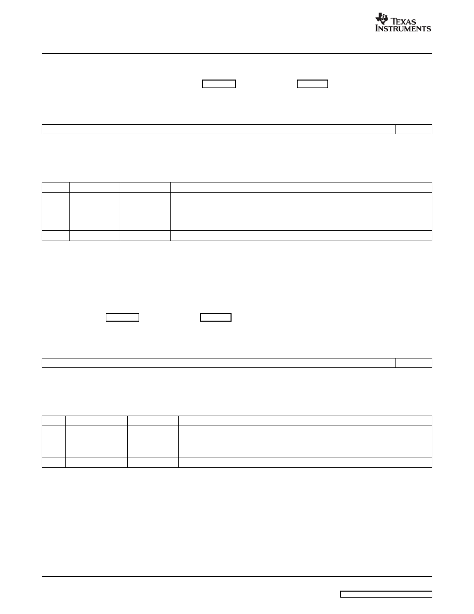 11 receive address map size 2 register (rams2), 12 receive address map offset 2 register (ramo2), Rams2) | Descriptions, Section 3.11, Section 3.12 | Texas Instruments SPRU938B User Manual | Page 34 / 48