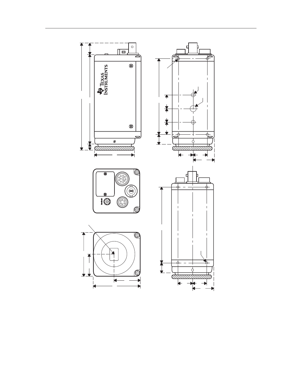 Figure 8–1. exterior dimensions, Exterior dimensions | Texas Instruments MC-780PIx User Manual | Page 45 / 49