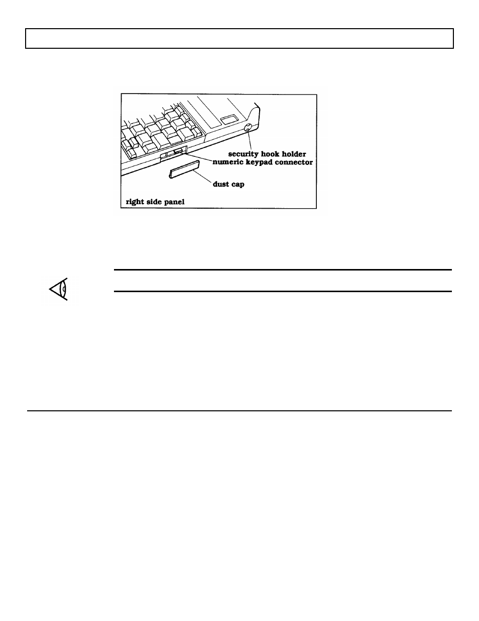 Right side panel, Numeric keypad connector, Security hook holder | Texas Instruments TravelMate 2000 User Manual | Page 29 / 208