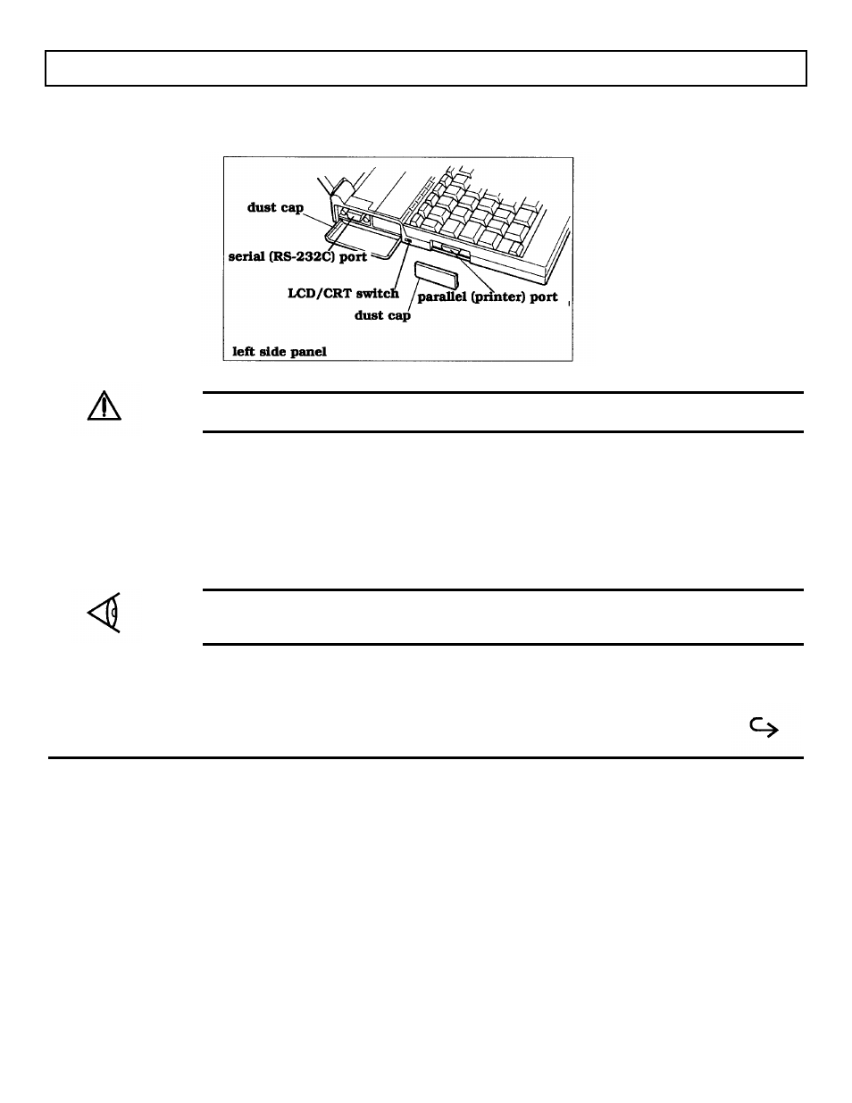 Left side panel, Parallel (printer) port | Texas Instruments TravelMate 2000 User Manual | Page 30 / 208