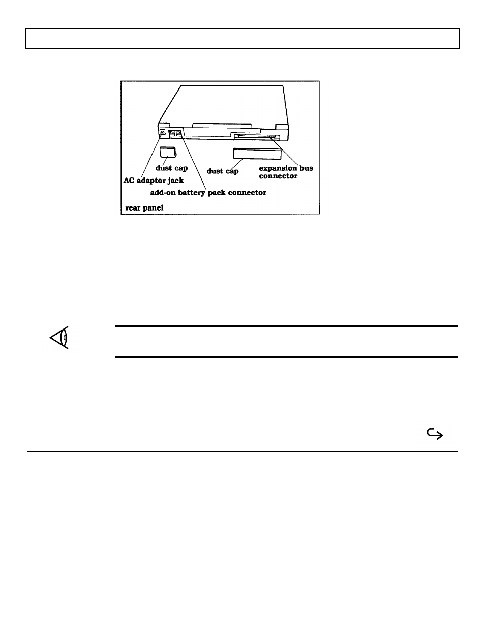 Rear panel, Expansion bus connector, Add-on battery pack connector | Texas Instruments TravelMate 2000 User Manual | Page 32 / 208