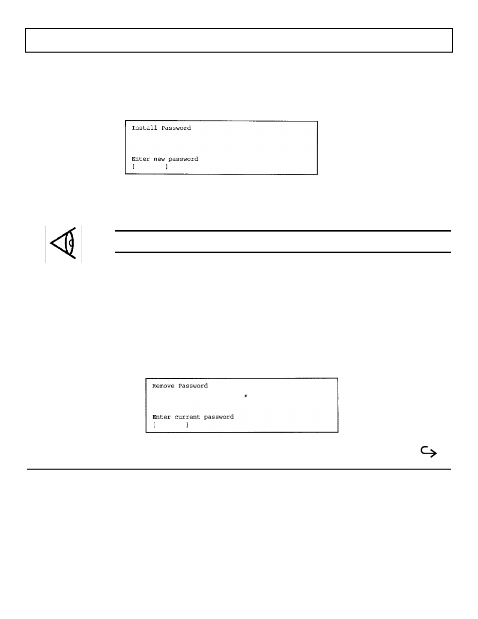 Using the password utility, Installing a password, Changing a password | Using, The password utility | Texas Instruments TravelMate 2000 User Manual | Page 96 / 208