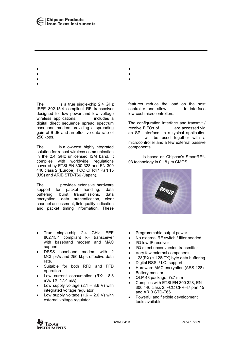 Texas Instruments 3138 155 232931 User Manual | 90 pages