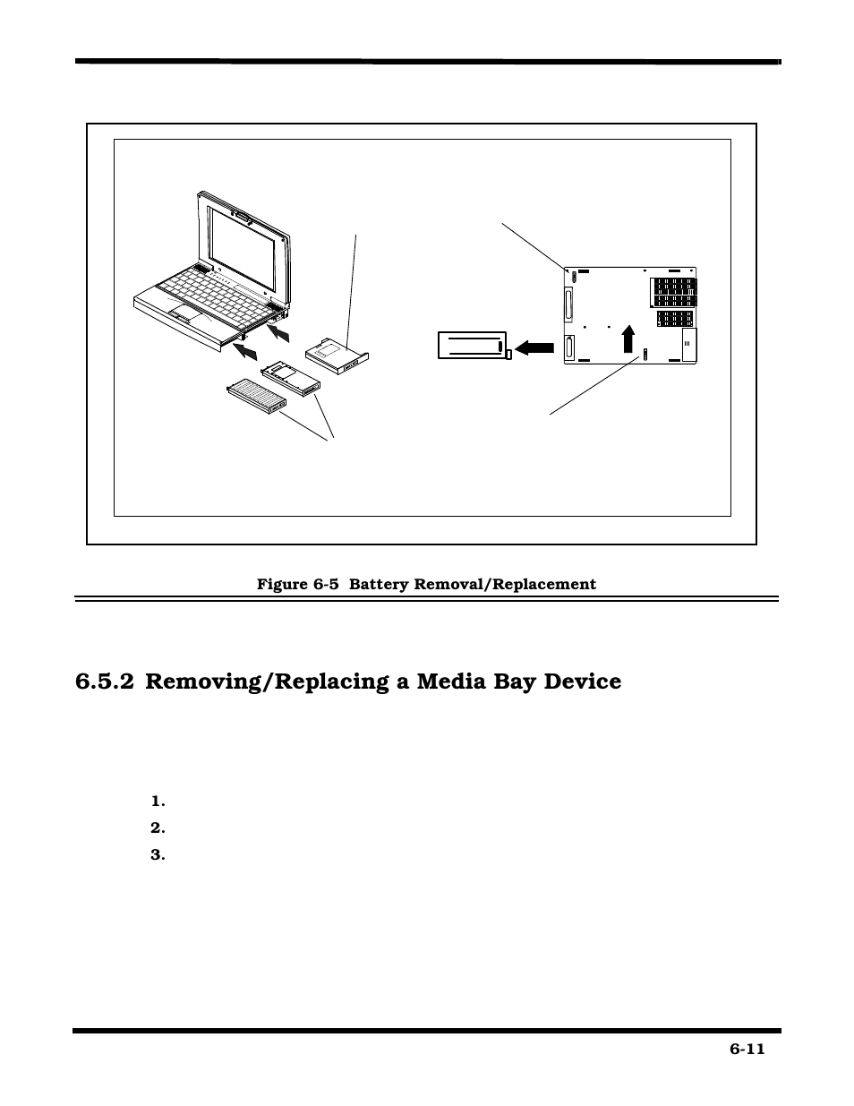 Removing/replacing a media bay device, 2 removing/replacing a media bay device | Texas Instruments 660 User Manual | Page 105 / 147