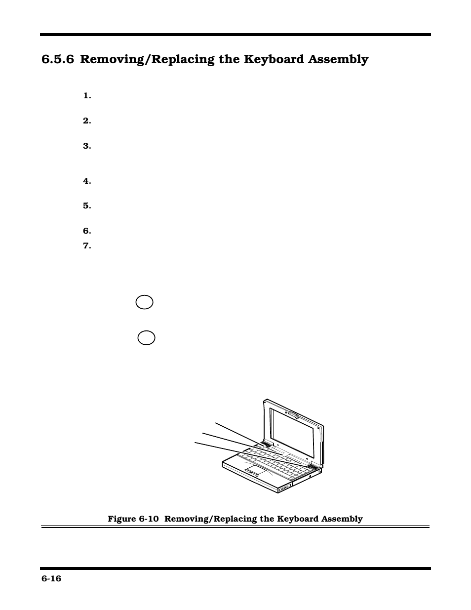 Removing/replacing the keyboard assembly, 6 removing/replacing the keyboard assembly | Texas Instruments 660 User Manual | Page 110 / 147