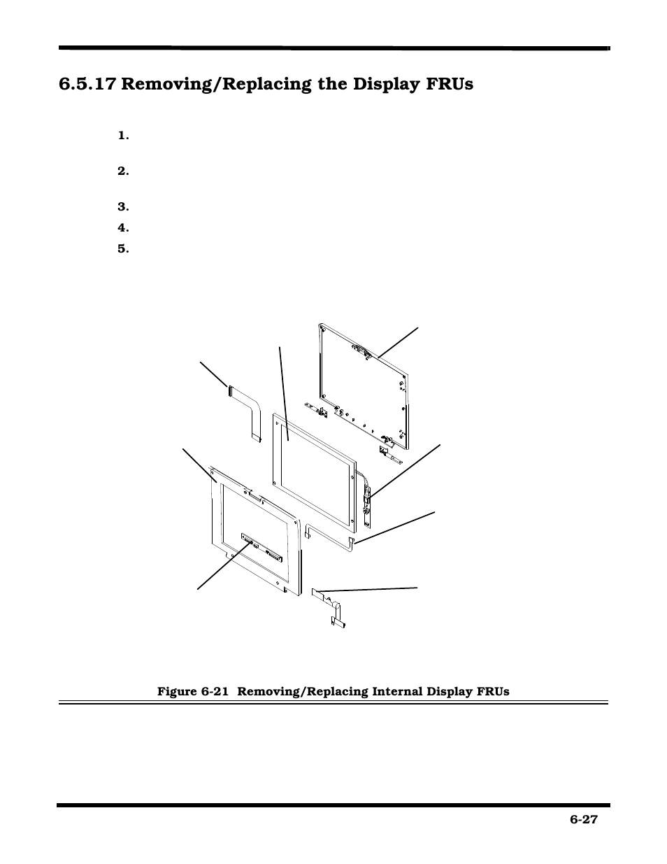 Removing/replacing the display frus, 17 removing/replacing the display frus | Texas Instruments 660 User Manual | Page 121 / 147