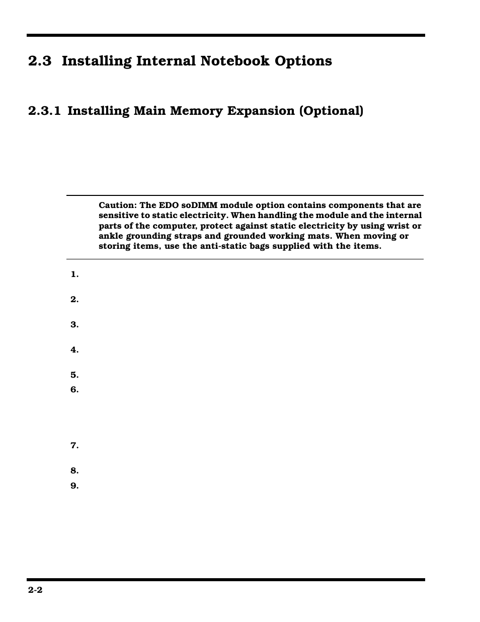 Installing internal notebook options, Installing main memory expansion (optional) | Texas Instruments 660 User Manual | Page 28 / 147