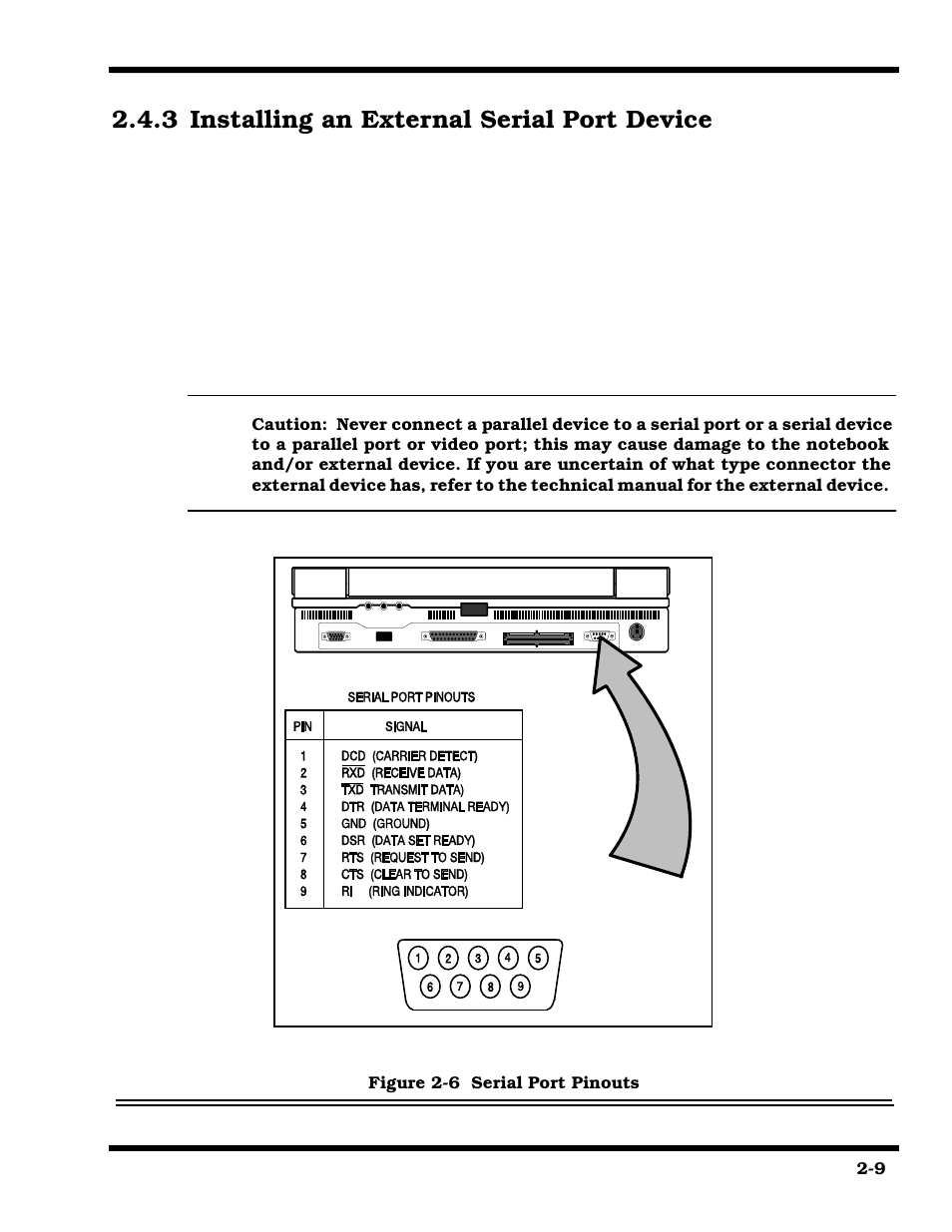 Installing an external serial port device, 3 installing an external serial port device | Texas Instruments 660 User Manual | Page 35 / 147