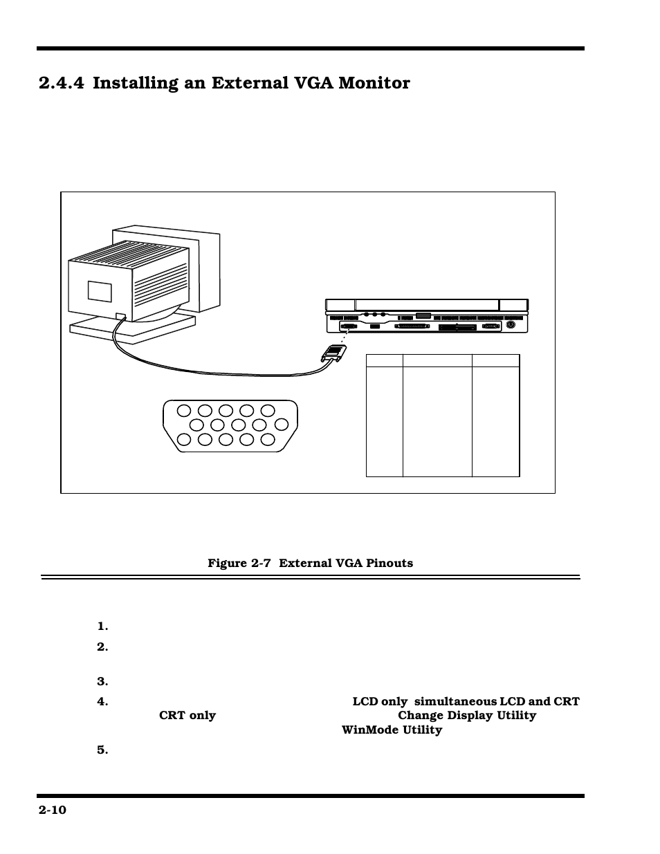 Installing an external vga monitor, 4 installing an external vga monitor, 10 installation | Texas Instruments 660 User Manual | Page 36 / 147