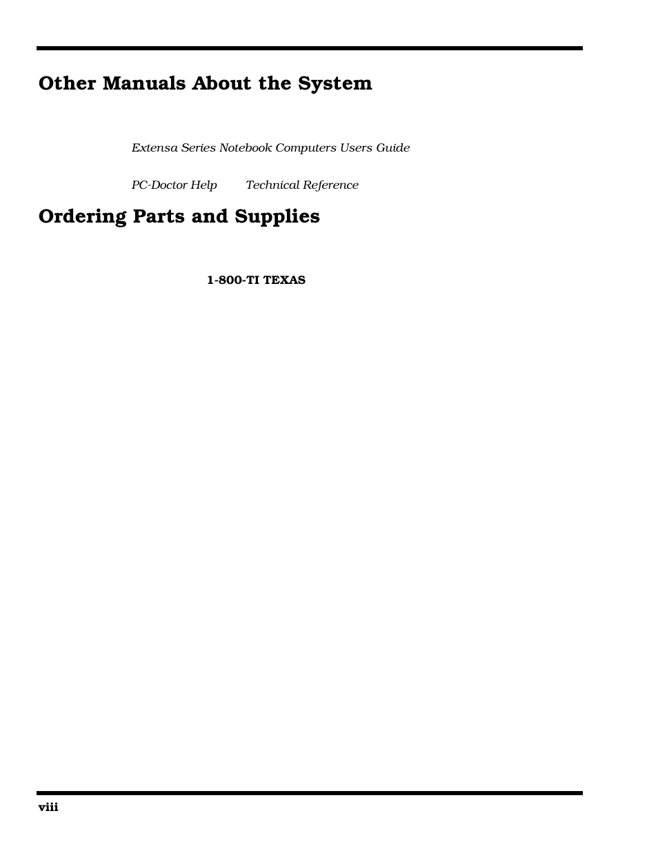 Other manuals about the system, Ordering parts and supplies | Texas Instruments 660 User Manual | Page 4 / 147