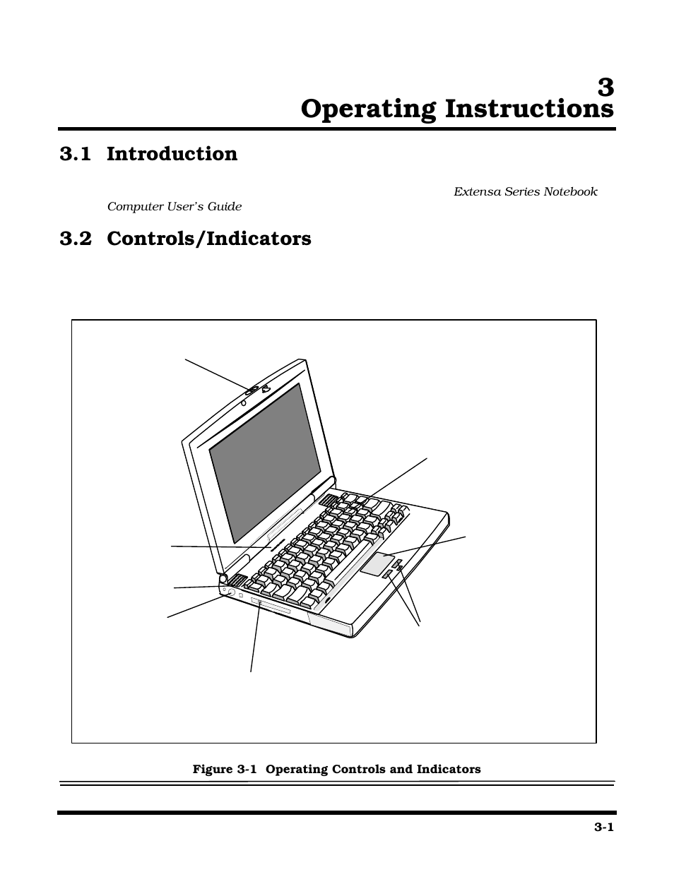 Operating instructions, Section 3 operating instructions, Introduction | Controls/indicators, 3operating instructions, 1 introduction, 2 controls/indicators | Texas Instruments 660 User Manual | Page 43 / 147