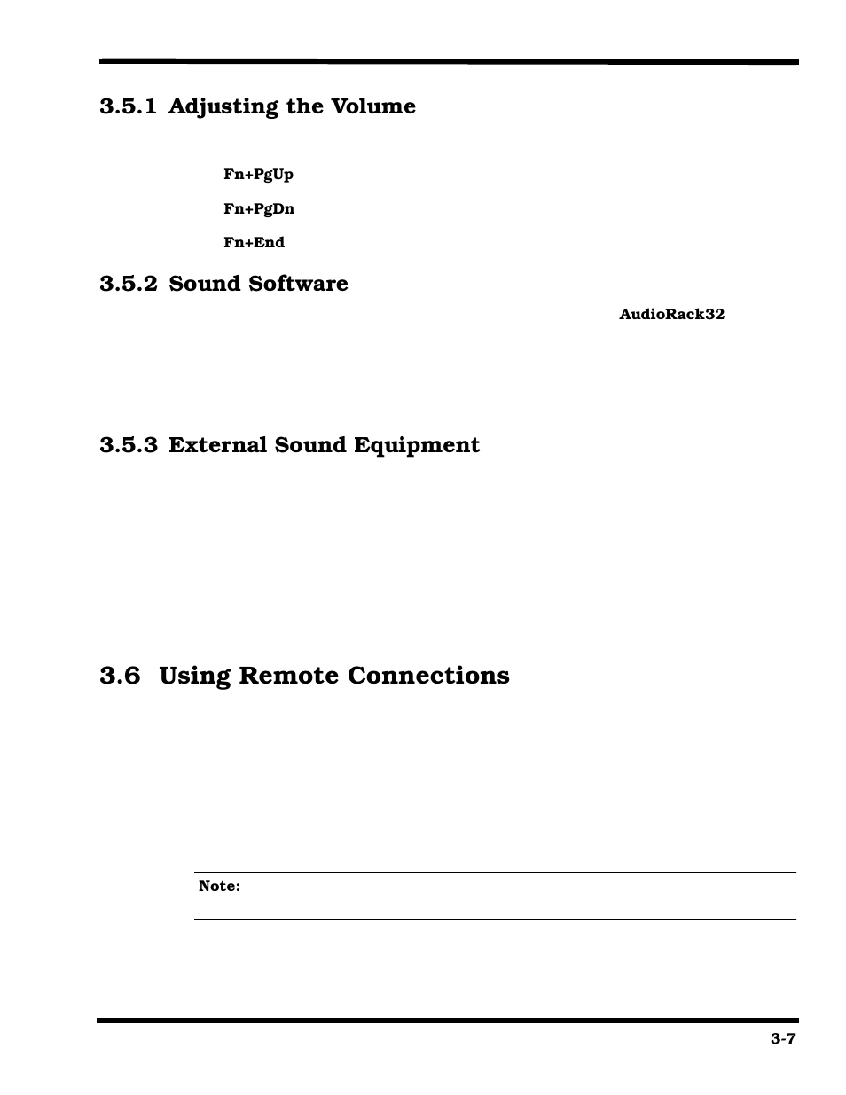 Adjusting the volume, Sound software, External sound equipment | Using remote connections, 6 using remote connections, 1 adjusting the volume, 2 sound software, 3 external sound equipment | Texas Instruments 660 User Manual | Page 49 / 147