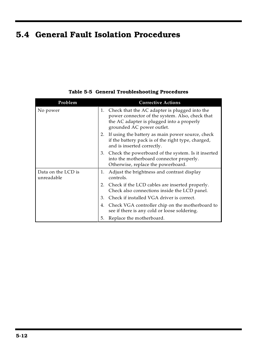 Pcmcia modem problem, General fault isolation procedures, 4 general fault isolation procedures | Texas Instruments 660 User Manual | Page 72 / 147