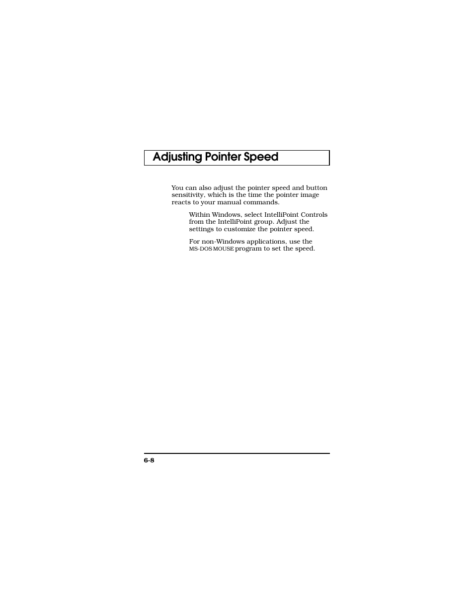 Adjusting pointer speed | Texas Instruments TM5000 Series User Manual | Page 100 / 117