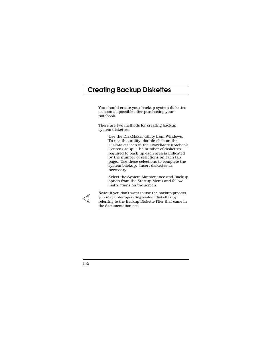 Creating backup diskettes | Texas Instruments TM5000 Series User Manual | Page 11 / 117