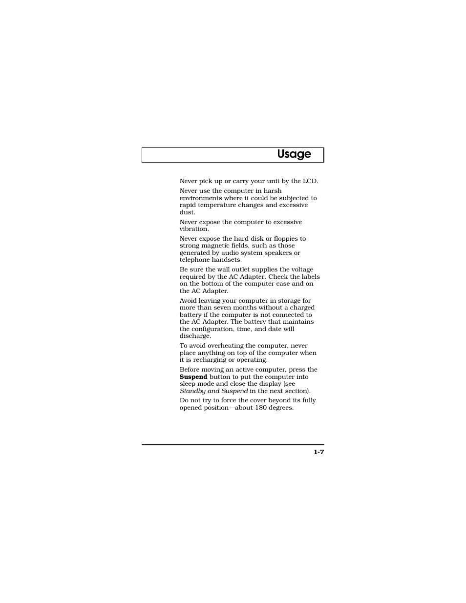 Usage | Texas Instruments TM5000 Series User Manual | Page 16 / 117