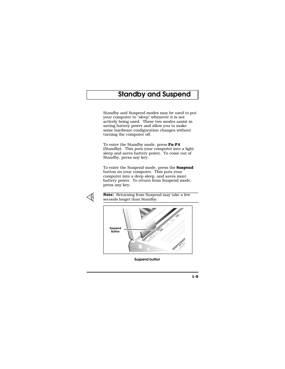 Standby and suspend | Texas Instruments TM5000 Series User Manual | Page 18 / 117