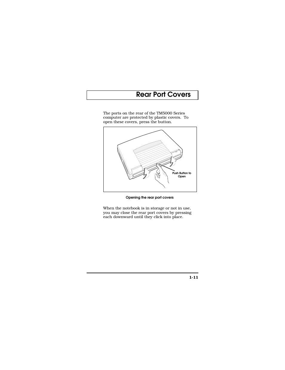 Rear port covers | Texas Instruments TM5000 Series User Manual | Page 20 / 117
