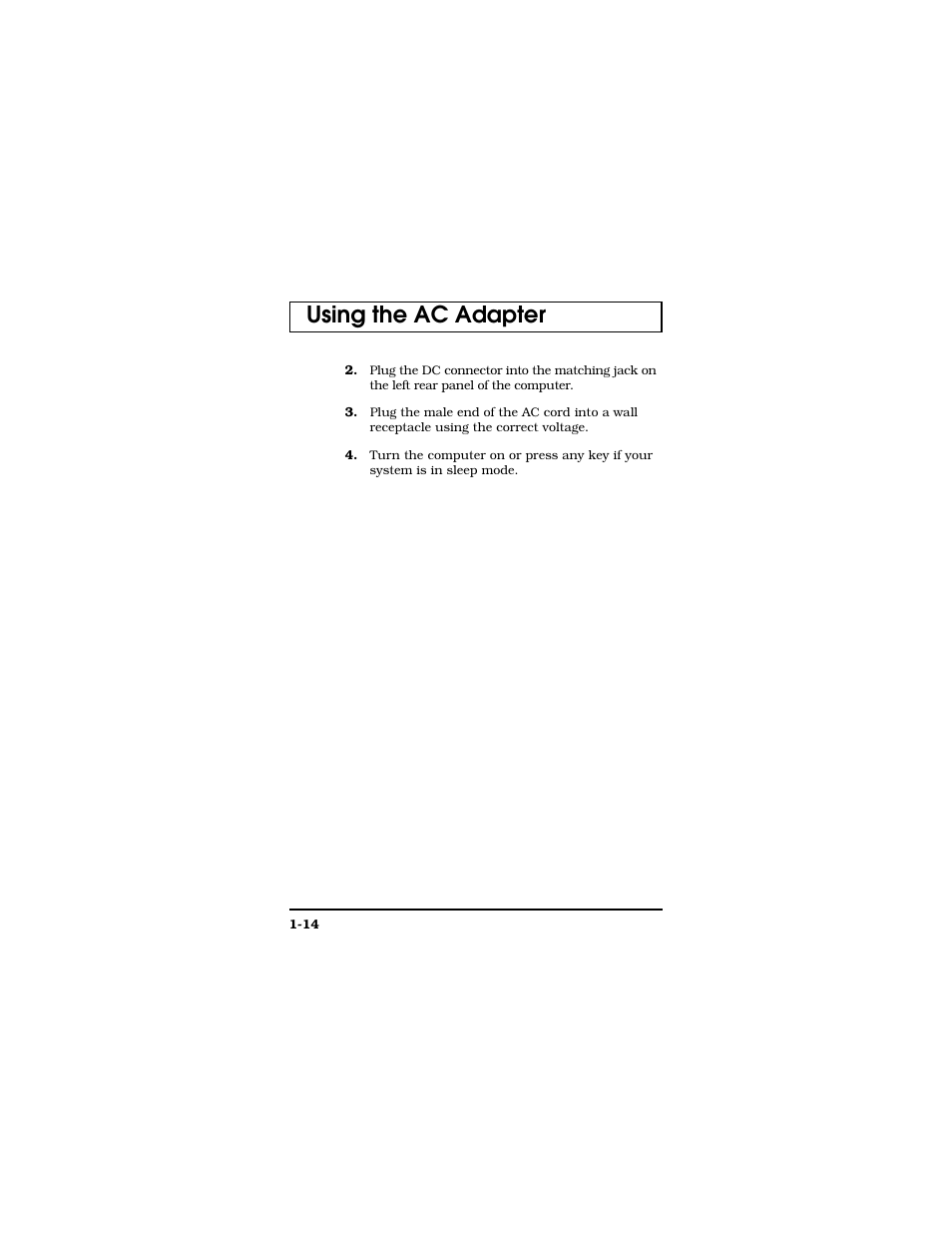 Using the ac adapter | Texas Instruments TM5000 Series User Manual | Page 23 / 117