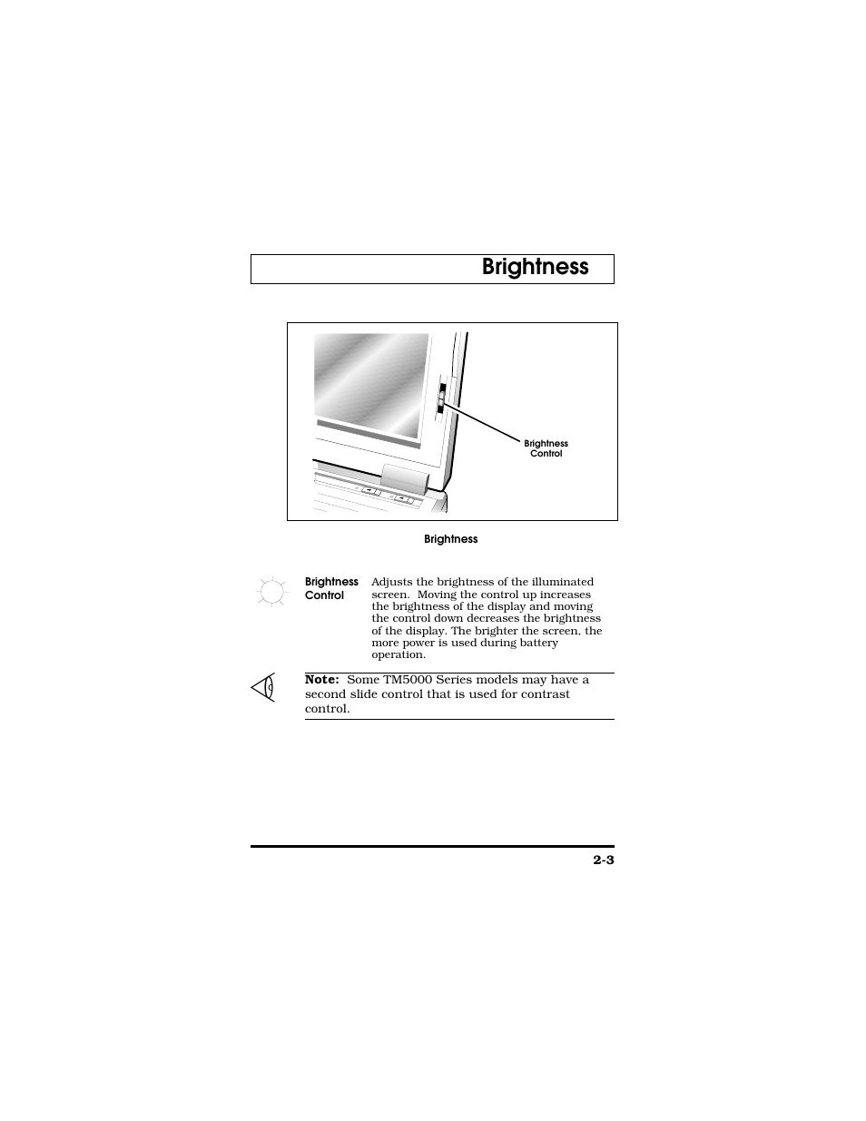 Brightness | Texas Instruments TM5000 Series User Manual | Page 27 / 117