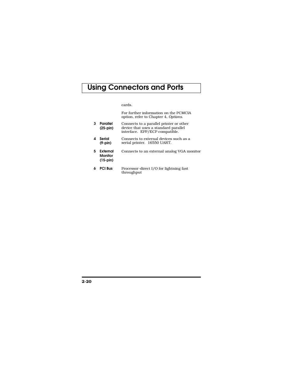 Using connectors and ports | Texas Instruments TM5000 Series User Manual | Page 44 / 117