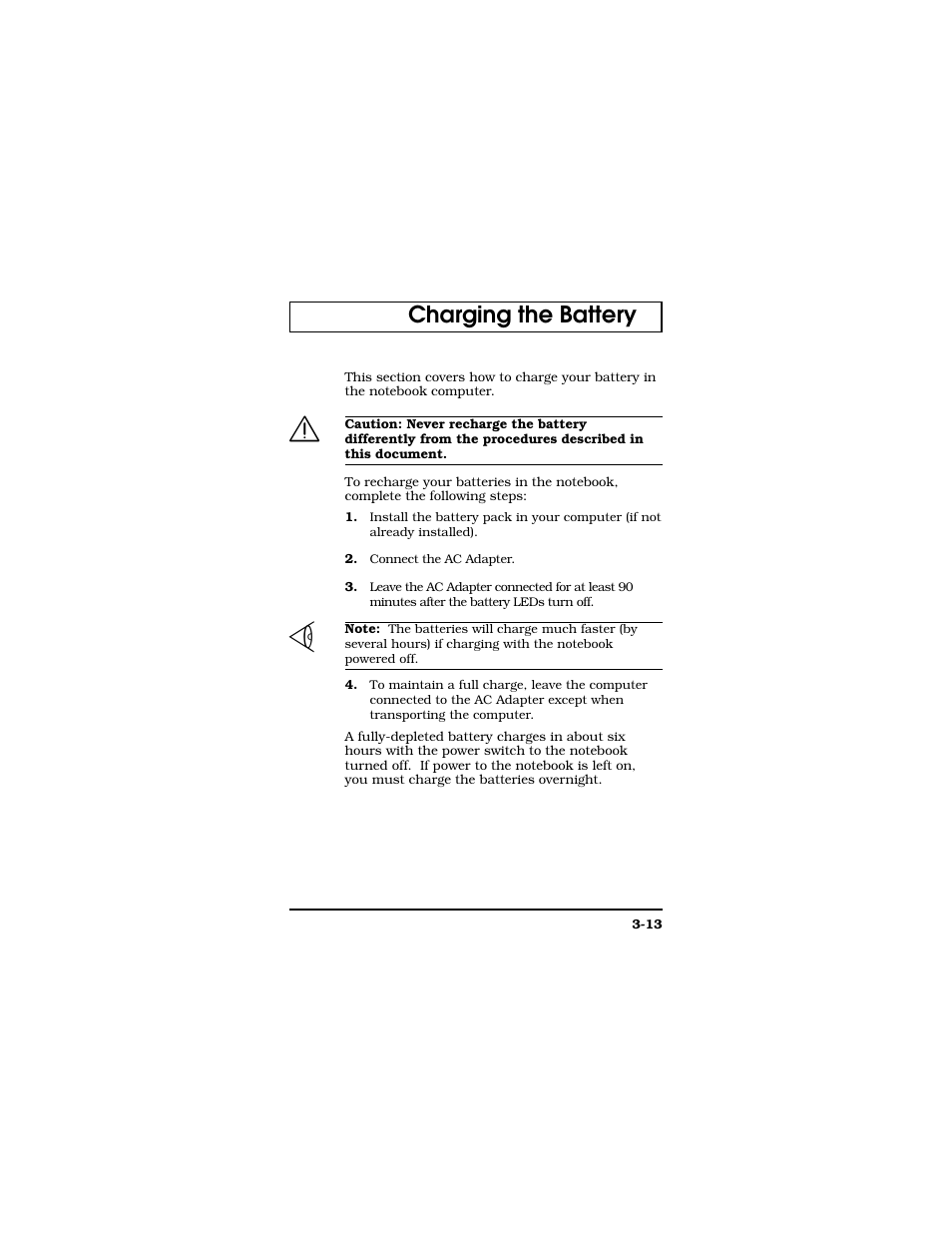 Charging the battery | Texas Instruments TM5000 Series User Manual | Page 61 / 117