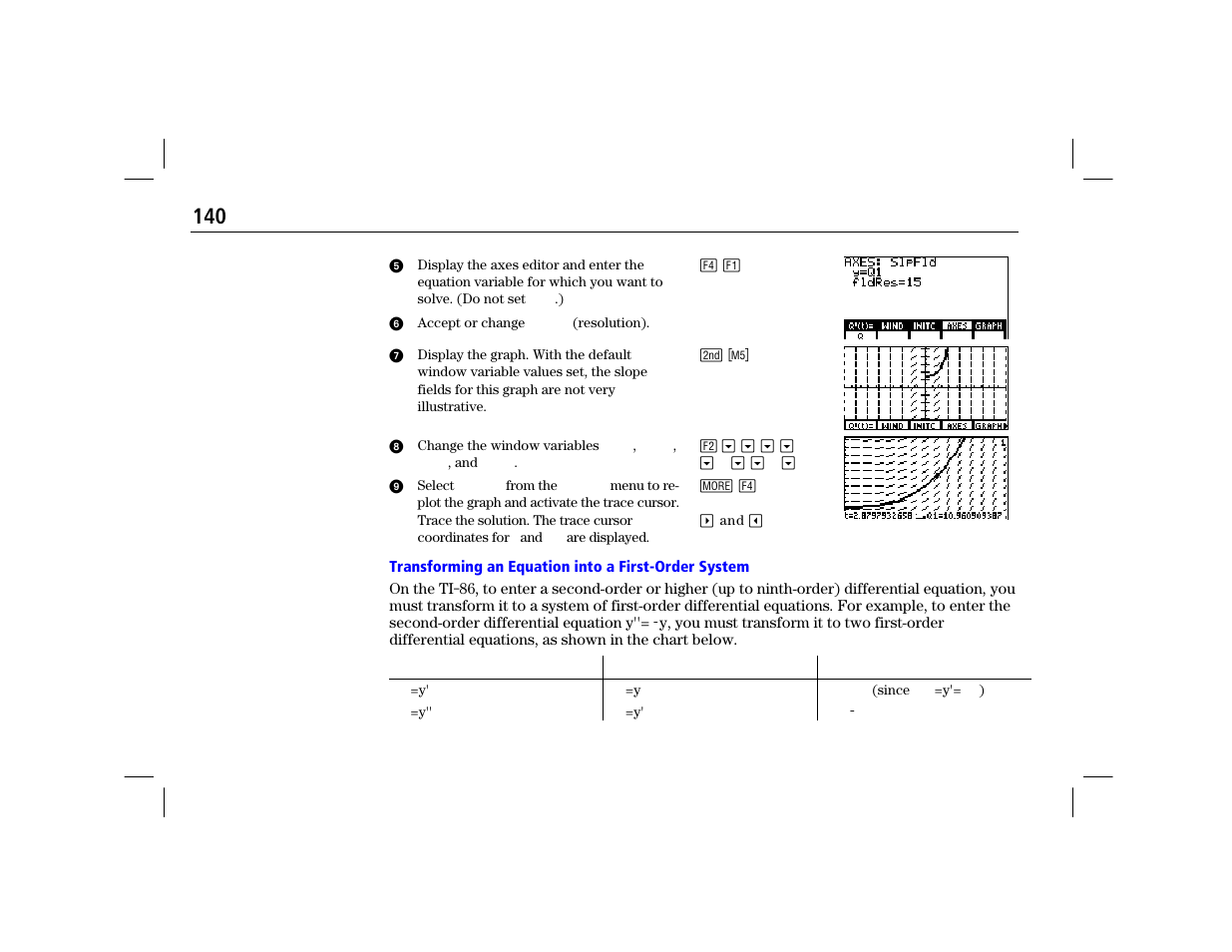 Transforming an equation into a first-order system | Texas Instruments TI-86 User Manual | Page 152 / 431