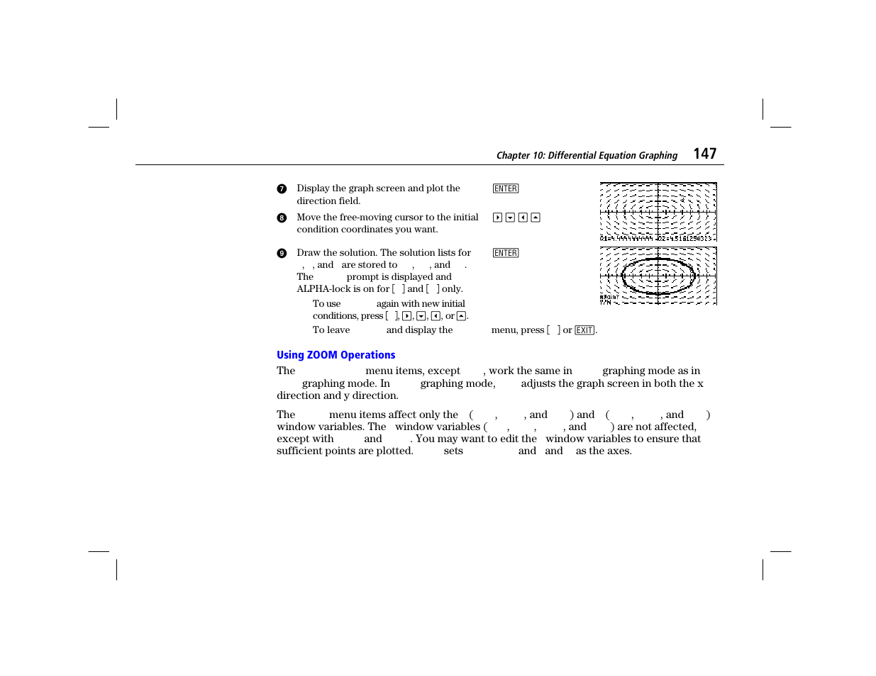 Using zoom operations | Texas Instruments TI-86 User Manual | Page 159 / 431