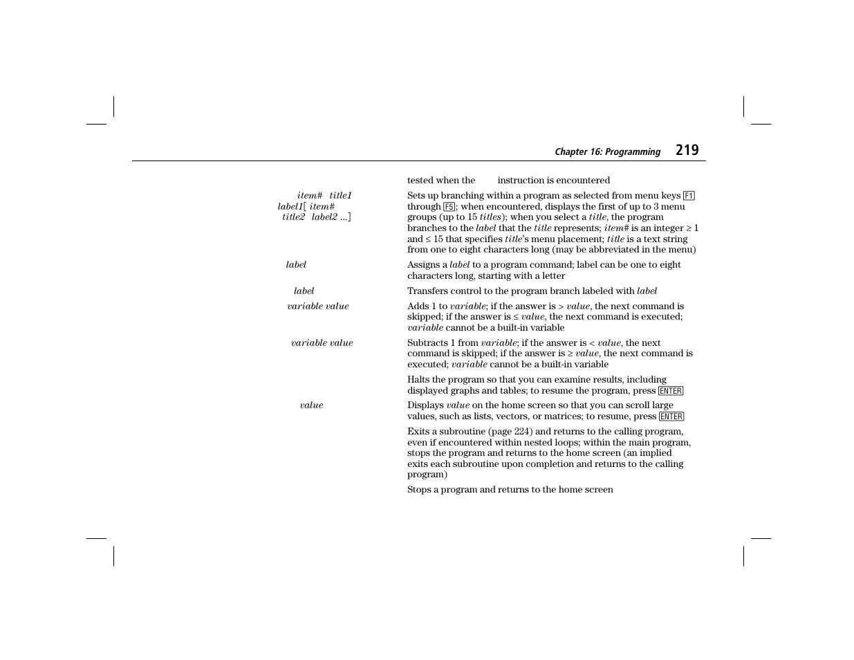 Texas Instruments TI-86 User Manual | Page 231 / 431