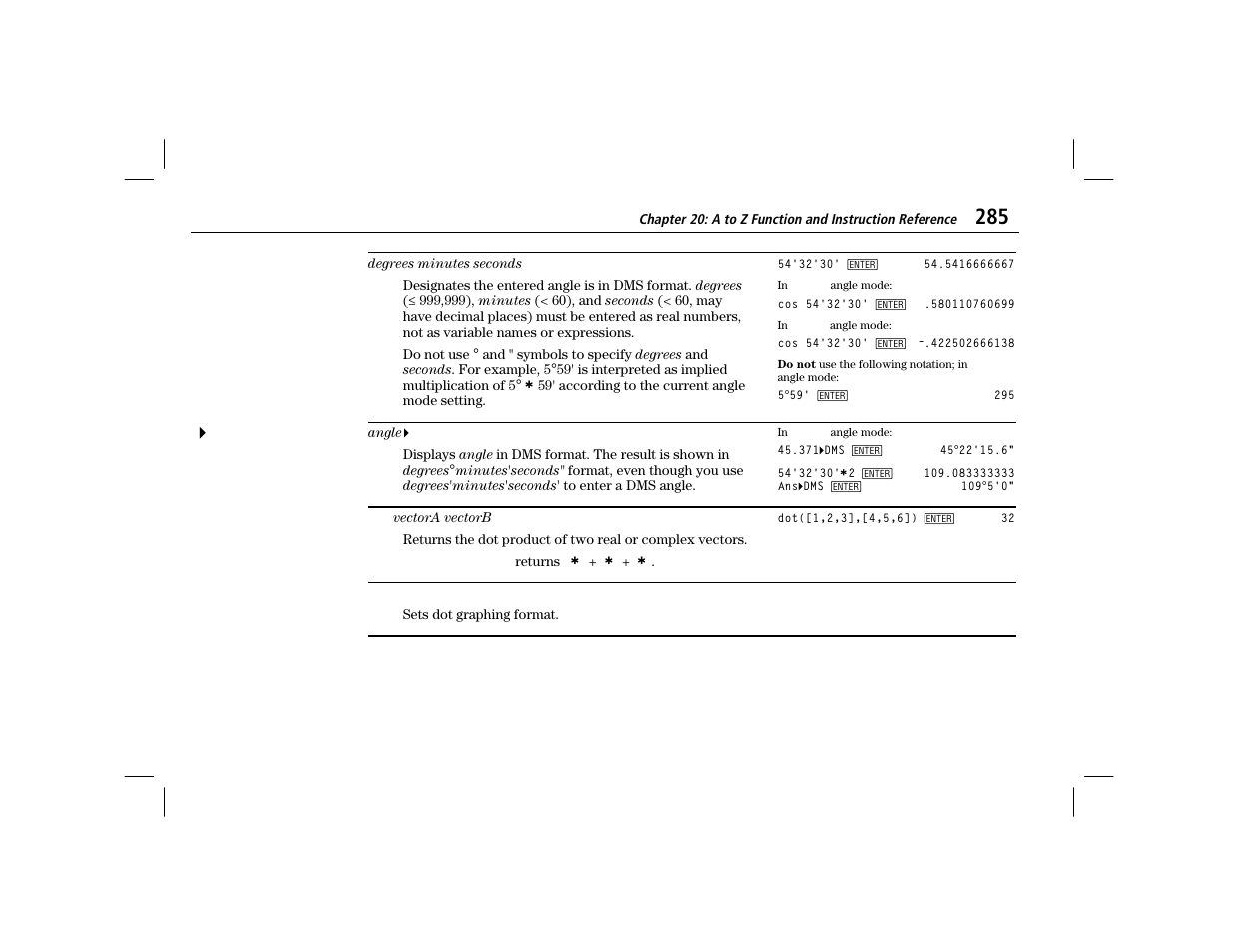 Dms engry, Drawdot | Texas Instruments TI-86 User Manual | Page 297 / 431