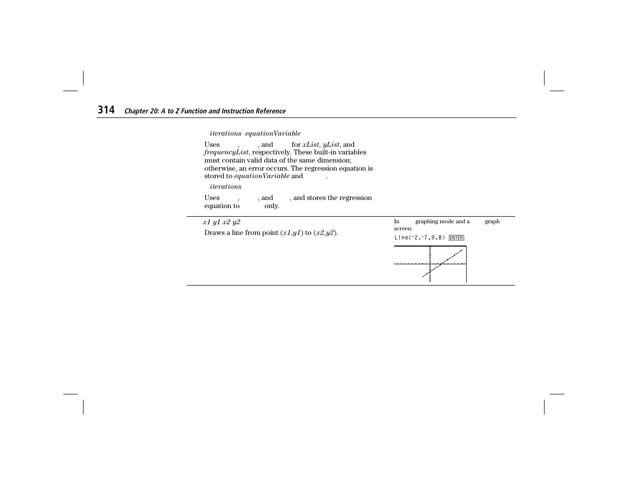 Line | Texas Instruments TI-86 User Manual | Page 326 / 431