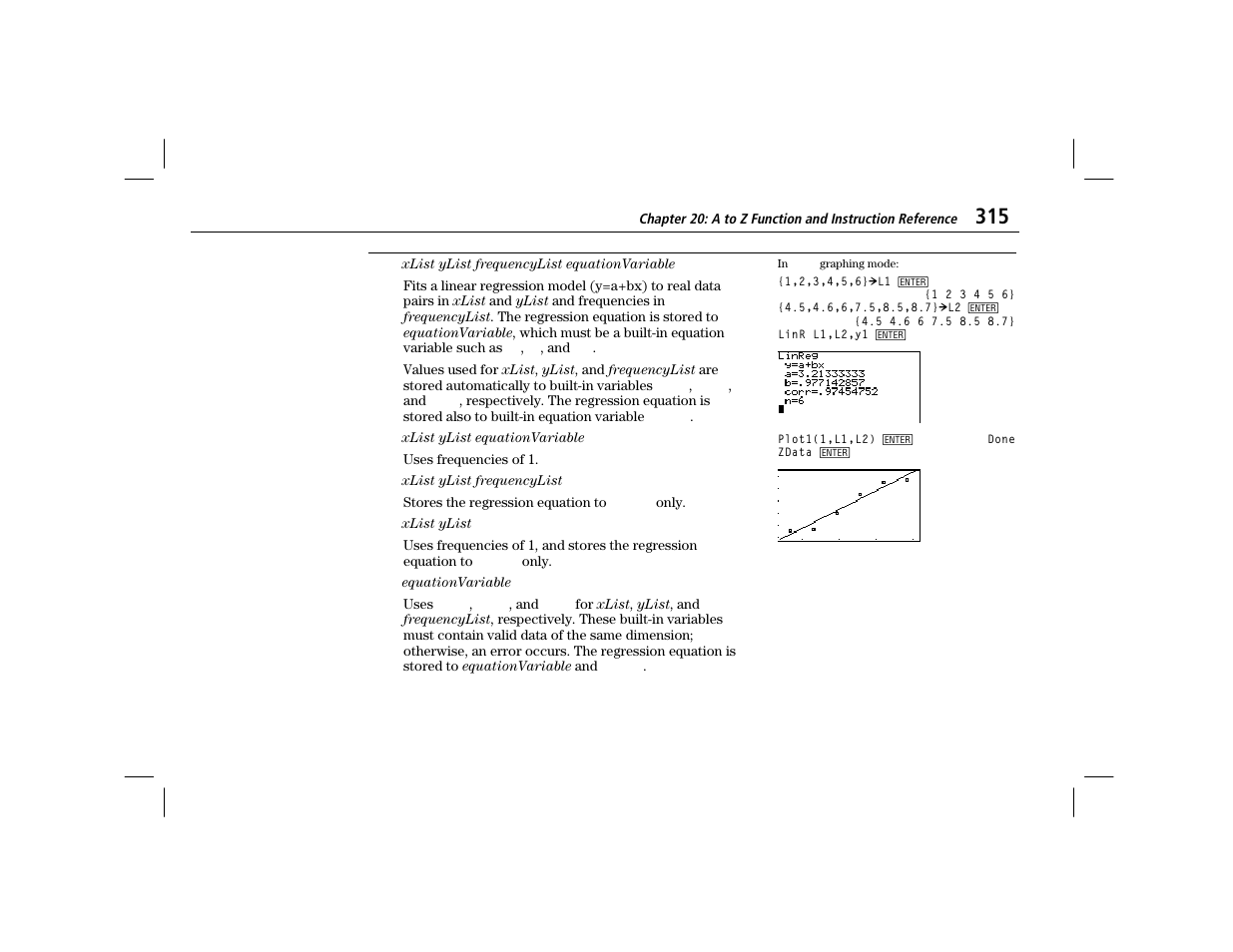 Linr | Texas Instruments TI-86 User Manual | Page 327 / 431