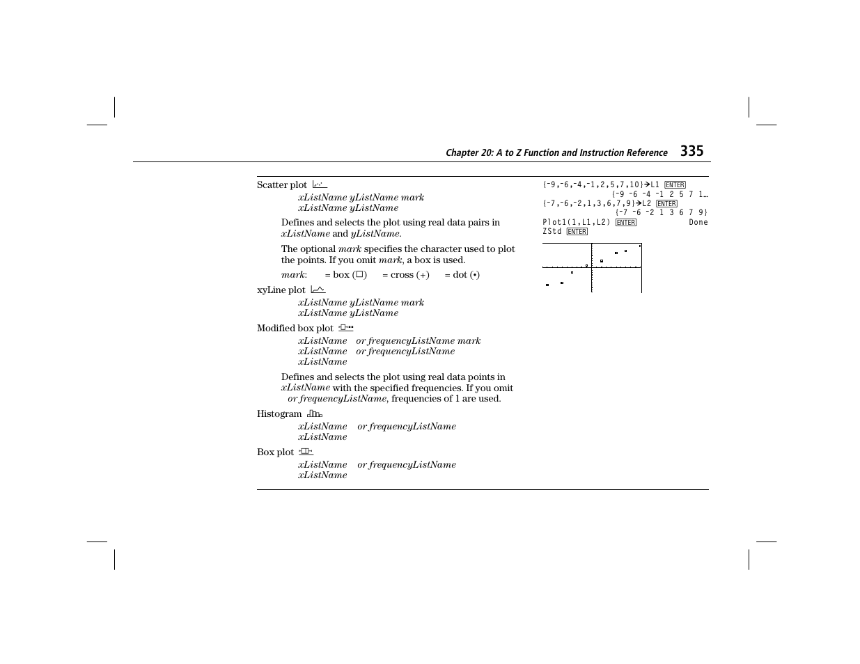 Plot1, Plot2, Plot3 | Texas Instruments TI-86 User Manual | Page 347 / 431