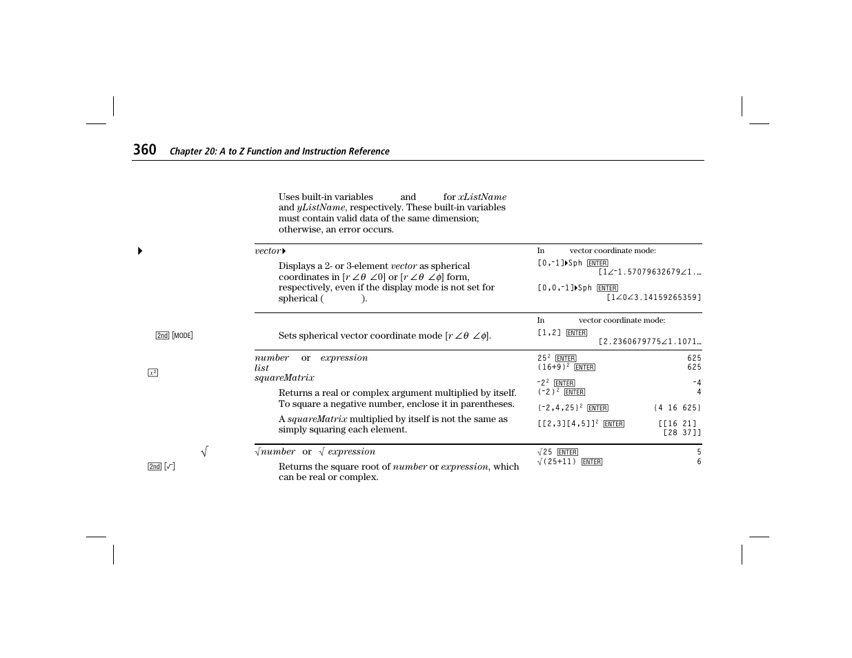 Spherev, 4sph | Texas Instruments TI-86 User Manual | Page 372 / 431