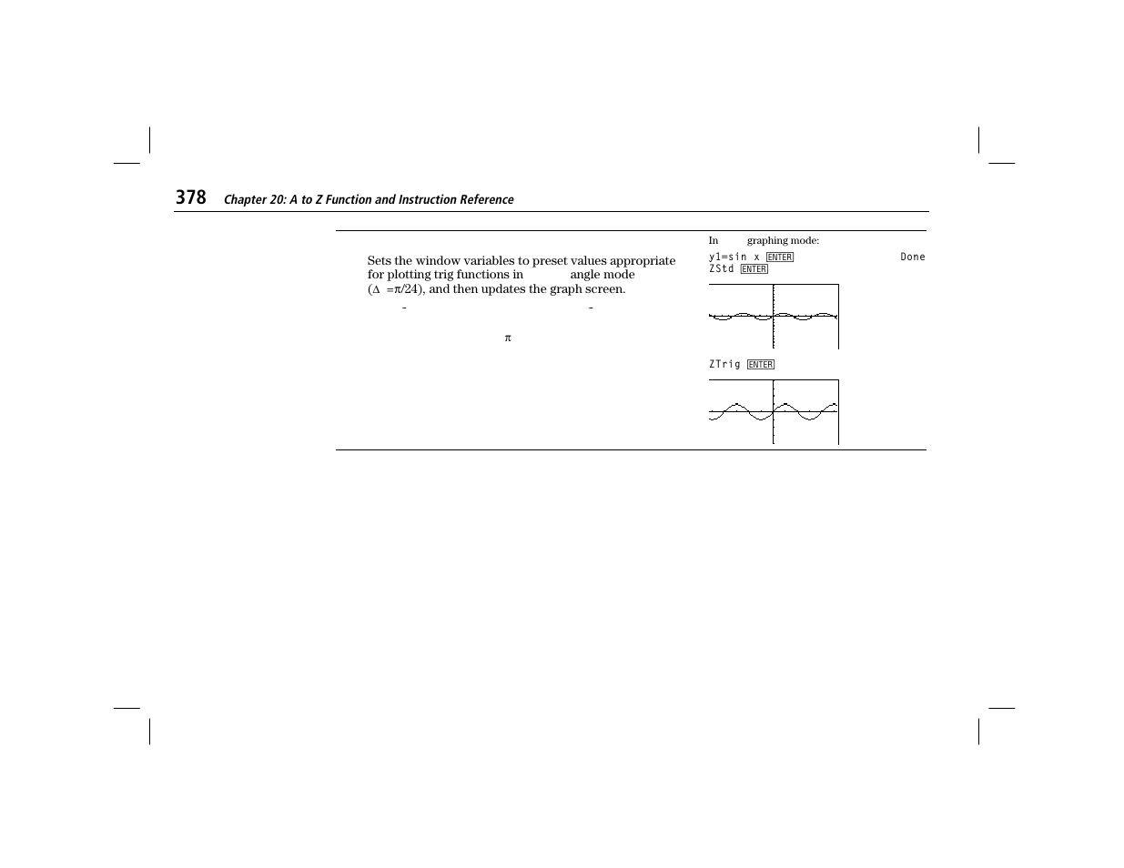 Ztrig | Texas Instruments TI-86 User Manual | Page 390 / 431