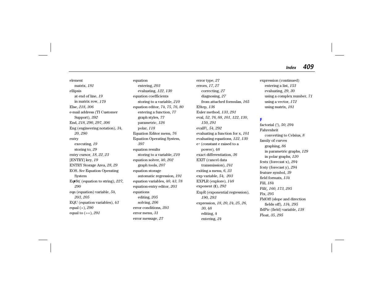 Texas Instruments TI-86 User Manual | Page 421 / 431