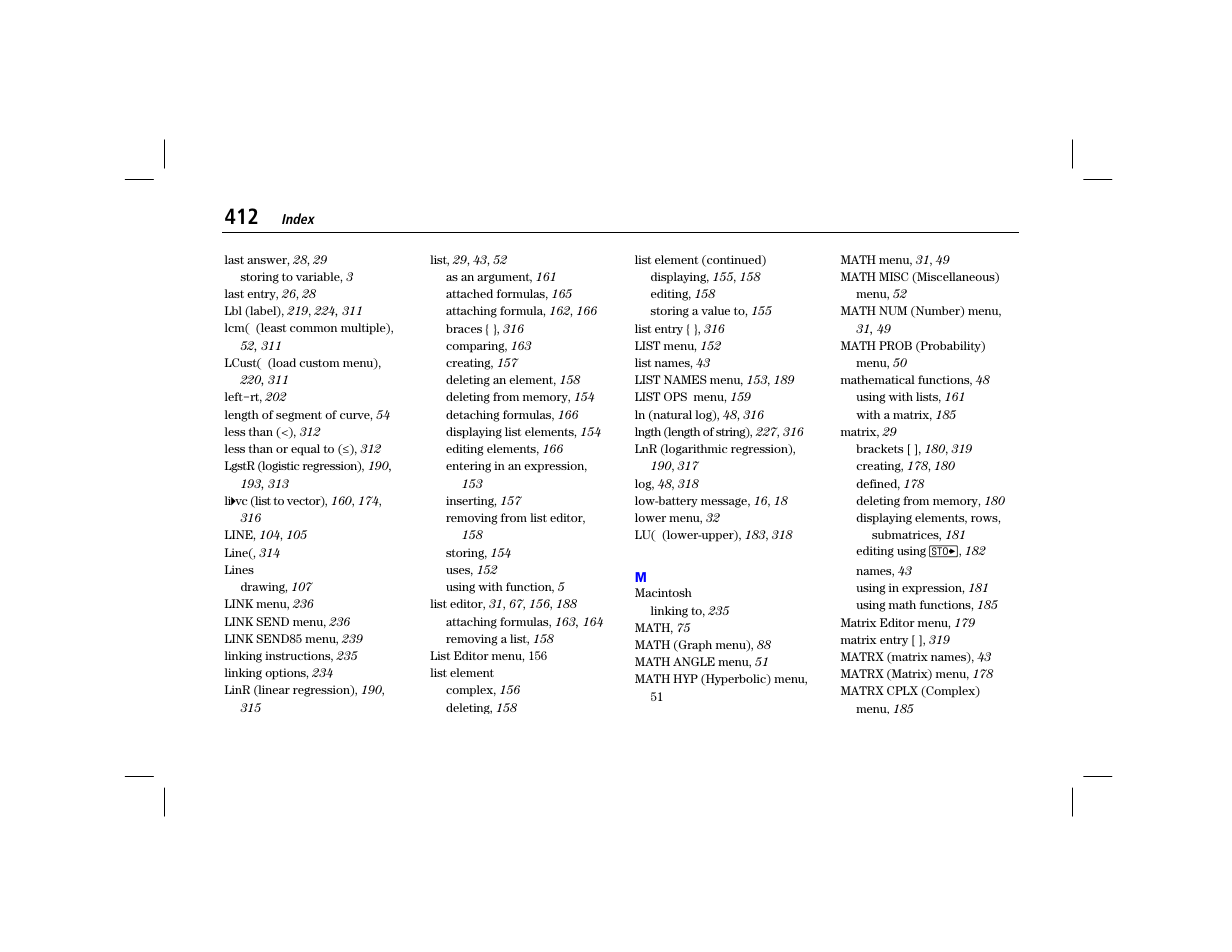Texas Instruments TI-86 User Manual | Page 424 / 431