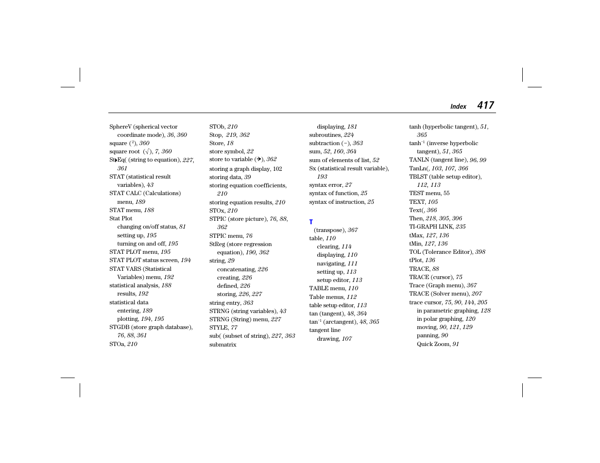 Texas Instruments TI-86 User Manual | Page 429 / 431