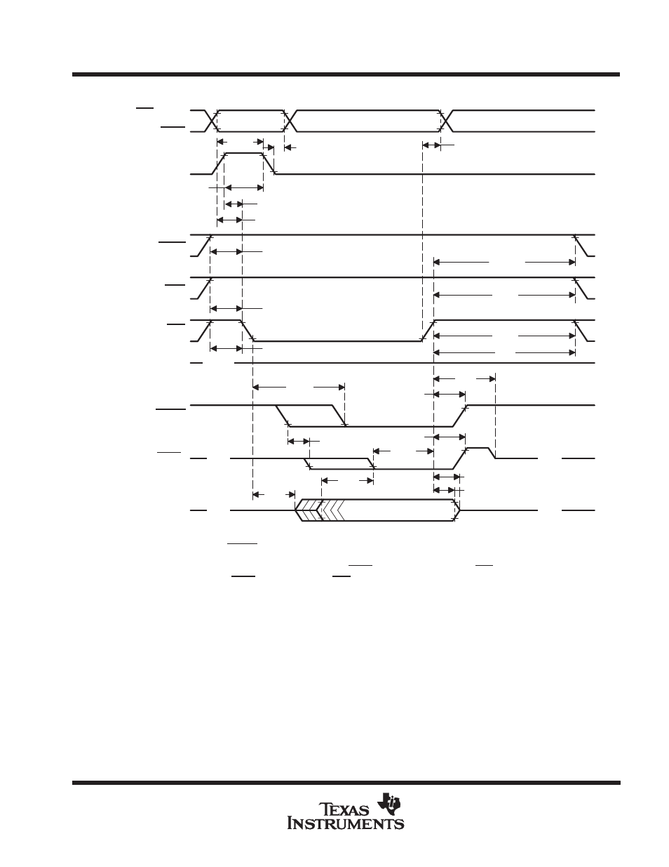 Parameter measurement information | Texas Instruments TMS380C26 User Manual | Page 62 / 92