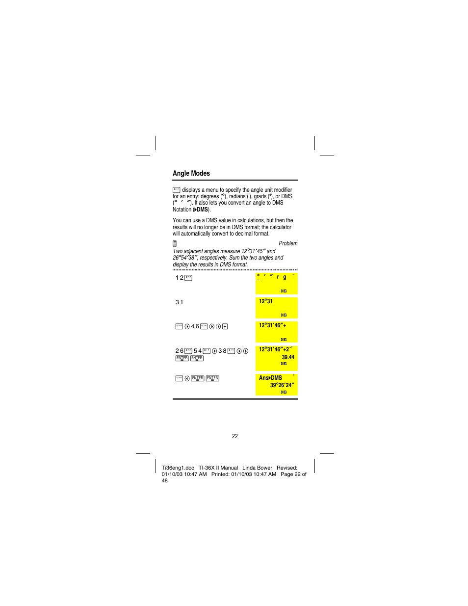 Texas Instruments solar TI-36X User Manual | Page 24 / 48