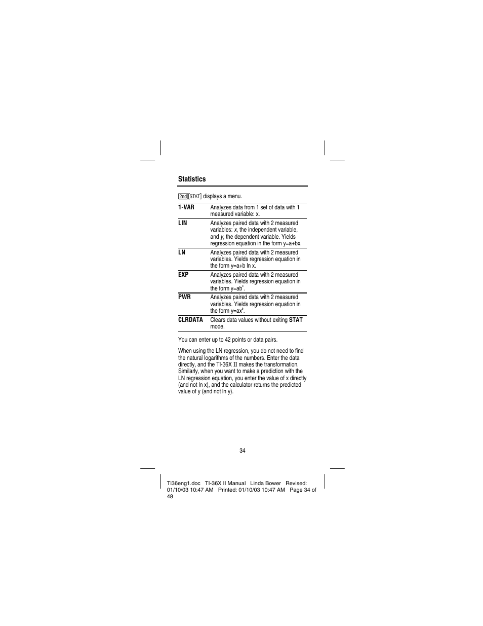 Texas Instruments solar TI-36X User Manual | Page 36 / 48