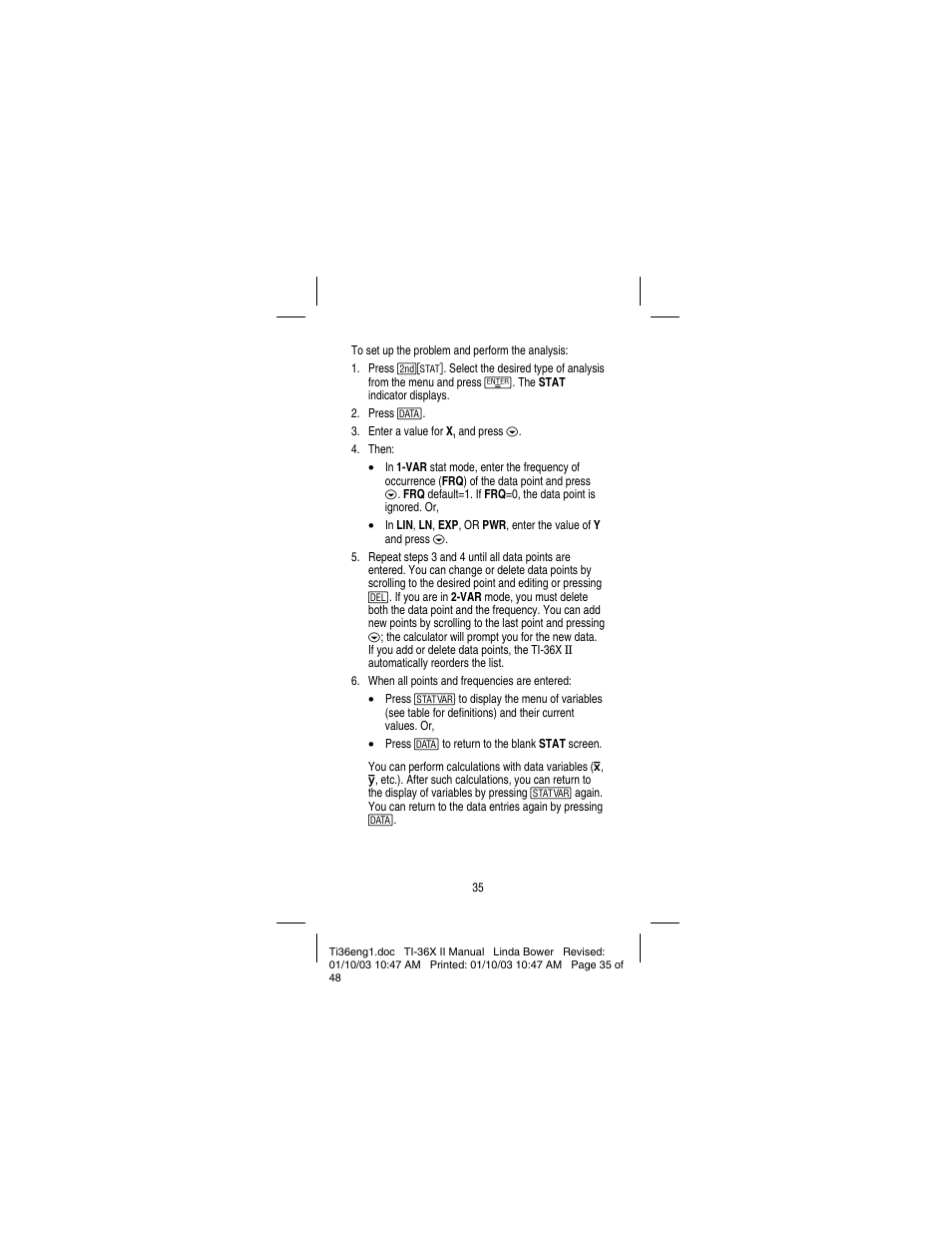 Texas Instruments solar TI-36X User Manual | Page 37 / 48