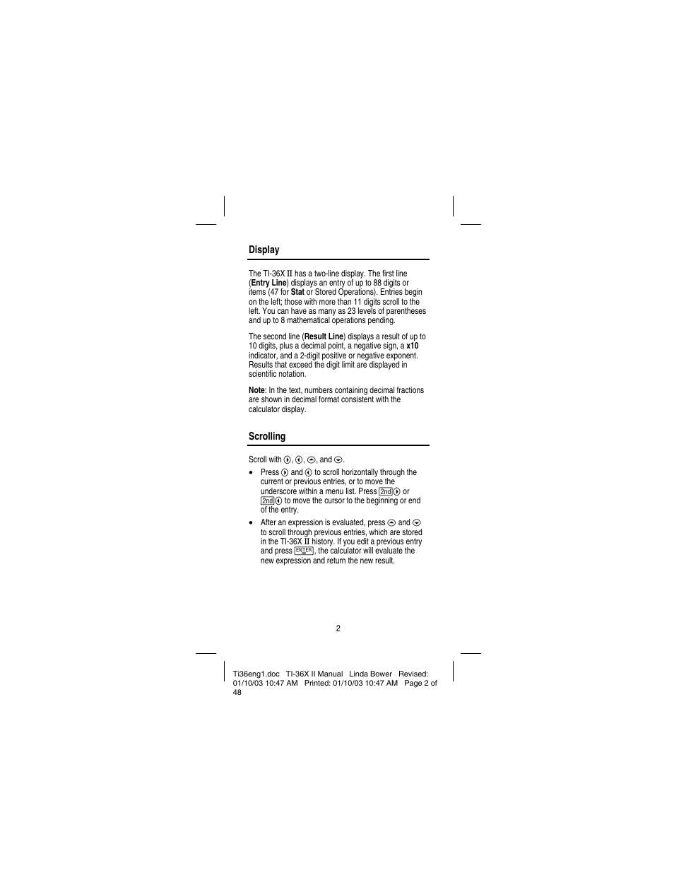 Texas Instruments solar TI-36X User Manual | Page 4 / 48