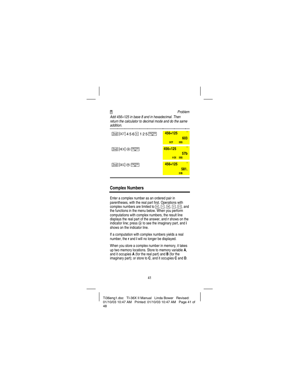 Texas Instruments solar TI-36X User Manual | Page 43 / 48