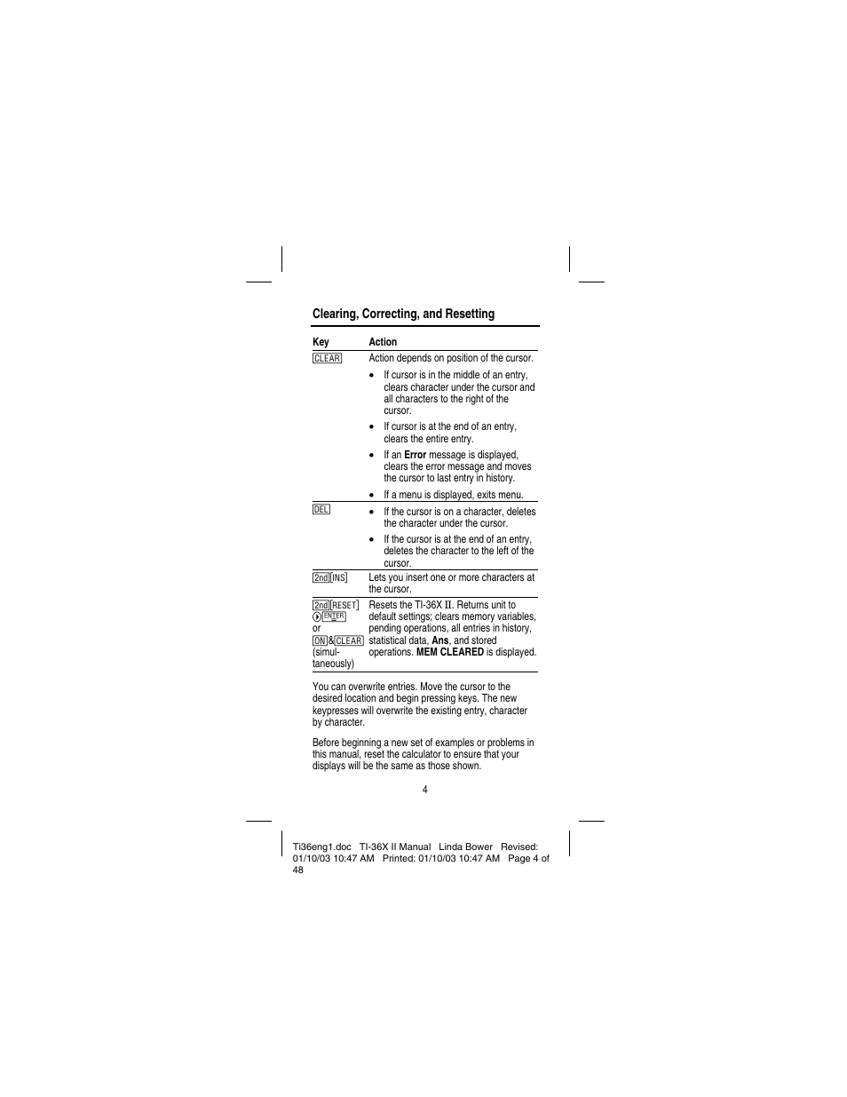 Texas Instruments solar TI-36X User Manual | Page 6 / 48