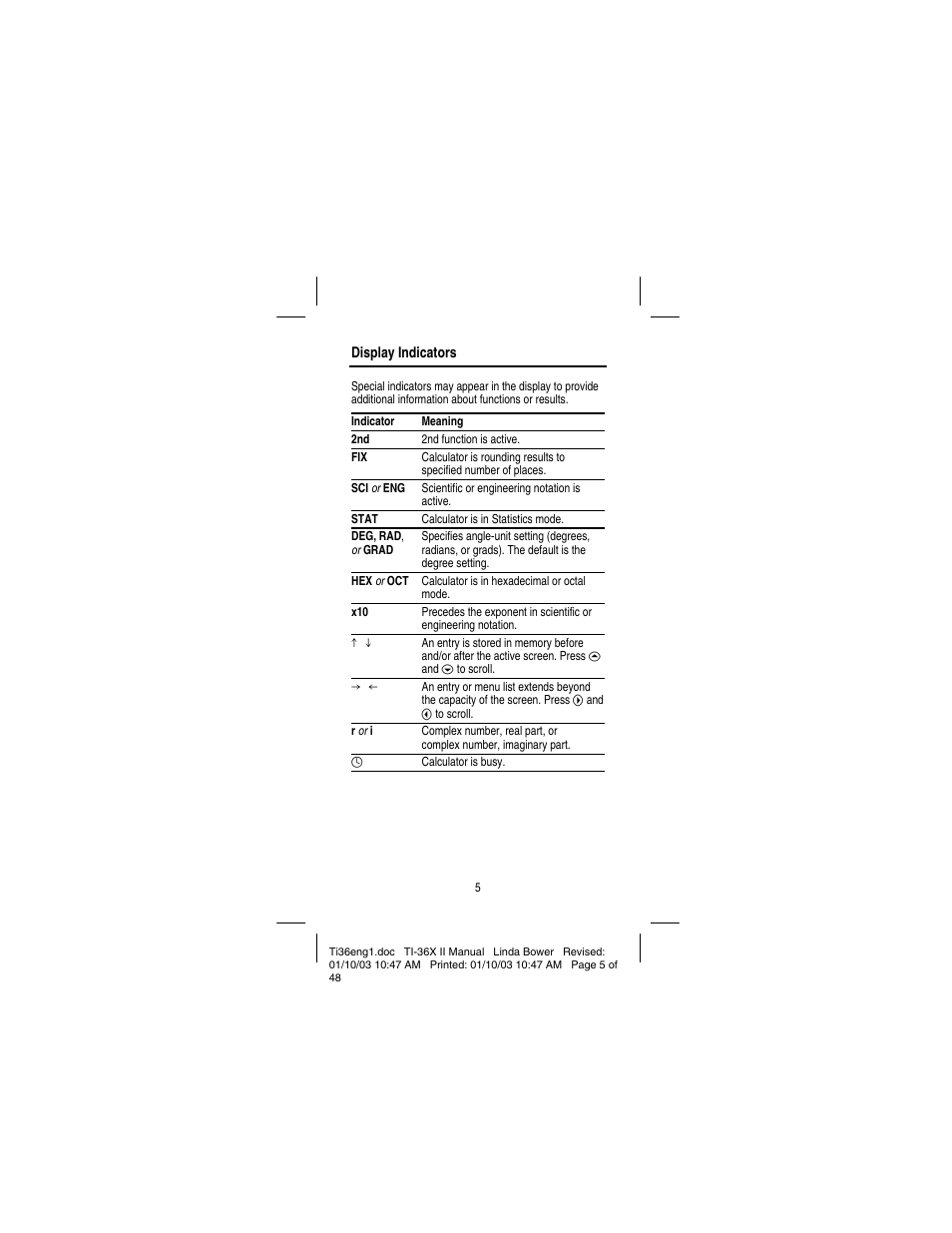 Texas Instruments solar TI-36X User Manual | Page 7 / 48
